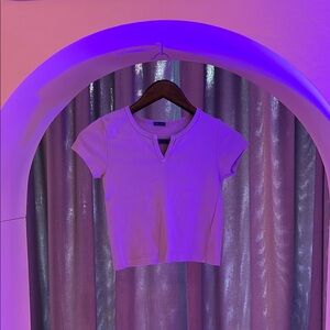 Women's Light Blue Crop Top